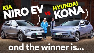 SHOOTOUT 2024 Kia Niro EV vs Hyundai Kona Electric  Electrifying [upl. by Silvester659]