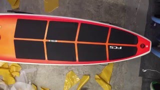 FCS 8Piece SUP Pad Install Paddle Board Pad North 2 Boards [upl. by Ahsened]