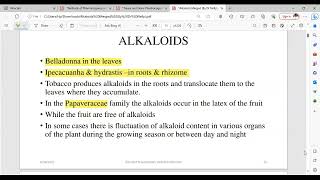 Introduction to Alkaloids Tropane Alkaloids and Quinoline Alkaloids [upl. by Carmencita]