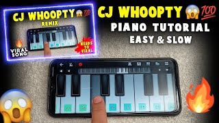 CJ WHOOPTY  Viral Song  Cj Whoopty Piano Tutorial  Cj Whoopty On Walkband  Music Lover Krishna [upl. by Aennyl]