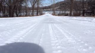 Snow sledding down Plum Point hill [upl. by Tullusus]