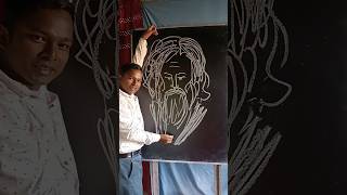 Rabindranath Tagore drawing by both hands rabindranathtagoreviralartdrawingshortstrending [upl. by Enieledam300]