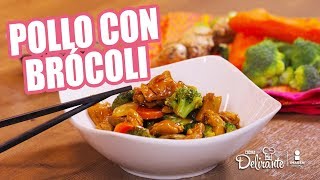 Receta fácil de pollo chino con brócoli  Cocina Delirante [upl. by Enitsirhk]