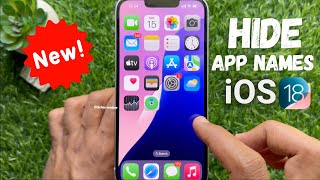 How to Hide the App Names on iPhone iOS 18 Home Screen [upl. by Ellimahs]