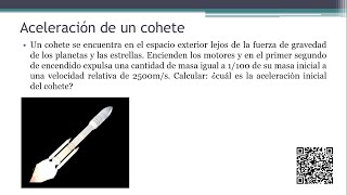 COMO CALCULAR LA ACELERACION DE UN COHETE ESPACIAL  propulsión a reacción ejercicios resueltos N°1 [upl. by James419]