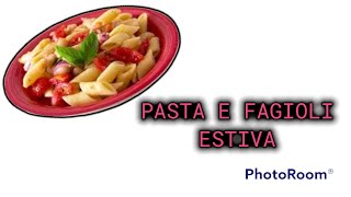 INSALATA di PASTA FREDDA e FAGIOLI VEGAN  RICETTA FACILE e VELOCE  POCHI INGREDIENTIpastaefagioli [upl. by Aicilyt]