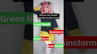 The green needlebrainstorm auditory illusion beautifulgirl cosplayer viralsound viralvideos sh [upl. by Buller]