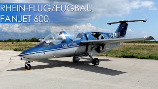 SUPER RARE  RheinFlugzeugbau FANJET 600 Landing  DUCTED FAN JET [upl. by Etnuhs]