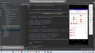 Custom Calendar Plugin for Android Java With Full Source Code [upl. by Nueovas]