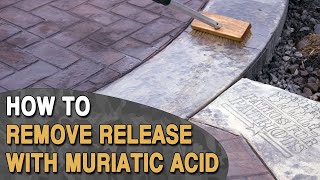 Lighten Stamped Concrete Antique With Muriatic Acid [upl. by Enilrek236]