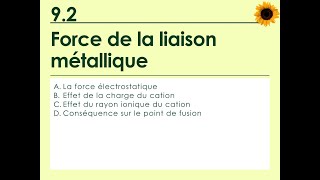 92 Force de la liaison métallique [upl. by Boyer]