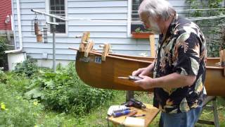 gunwale repair Bell Prospector canoe [upl. by Retsae]