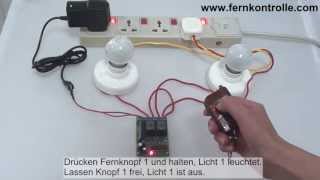 Potentialfreier Lichtschalter 2Kanal Relais Funkschalter S2MDC amp C2 [upl. by Hassadah]