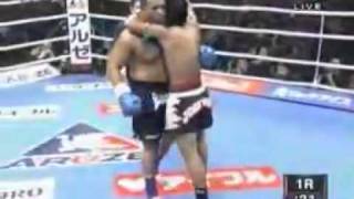 Brutal Muay Thai kick knockout on Mighty Mo [upl. by Nnahoj184]