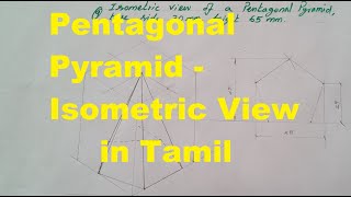 Pentagonal Pyramid  Isometric View in Tamil [upl. by Nomsed]