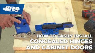 How To Easily Install Concealed Hinges amp Cabinet Doors [upl. by Nnaillij813]