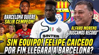 FELIPE CAICEDO PRÓXIMO REFUERZO BARCELONA quiere SALIR CAMPEÓN quotBUSCAMOS RECORDquot ALFARO MORENO [upl. by Owades]