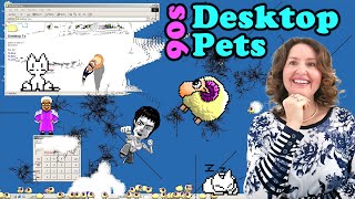 Mum Tries Out Desktop Pets From The 90s On Windows 2000 [upl. by Garrek]