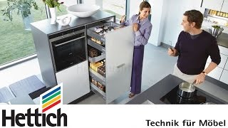 Beautiful and intelligent kitchens with InnoTech drawers and Sensys hinges from Hettich [upl. by Nylkoorb]