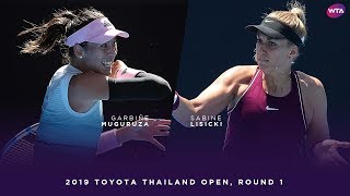 Garbiñe Muguruza vs Sabine Lisicki  Toyota Thailand Open First Round  WTA Highlights [upl. by Ahsienor]