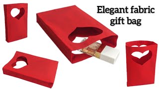 DIY Elegant Reusable Gift Bag Tutorial with HeartShaped Handle MYTKOandMYTKO [upl. by Neened]