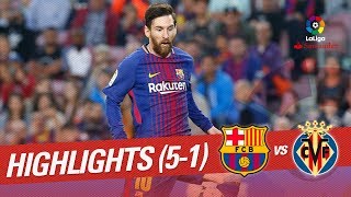 Resumen de FC Barcelona vs Villarreal CF 51 [upl. by Wharton]