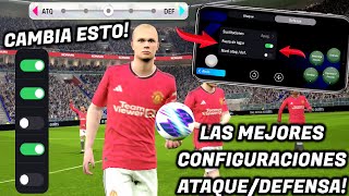 🔥 LAS MEJORES CONFIGURACIONES DEFENSAATAQUE 🚨MARCAJE ASISTIDO Y CONTROLES PARA SER PRO EFOOTBALL 24 [upl. by Cavallaro]