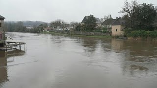 Intempéries MontignacLascaux en Dordogne toujours inondée  AFP Images [upl. by Uticas]