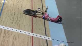 Victoria Pendleton Crash quotCyclist Failsquot [upl. by Negroj]