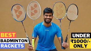 Best Badminton Rackets Under ₹1000 [upl. by Inafetse103]