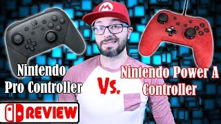 Nintendo Switch Pro Controller Vs PowerA Nintendo Switch controller Russ Lyman [upl. by Irneh]