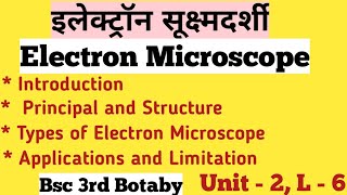 Electron Microscope  इलेक्ट्रॉन माइक्रोस्कोप [upl. by Anitsugua]