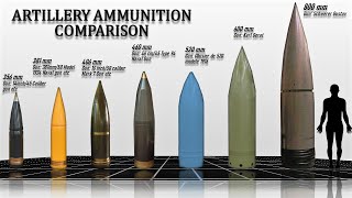 Artillery Ammunition Comparison by Caliber [upl. by Zack]