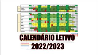 Calendário escolar 20222023 [upl. by Atikan382]