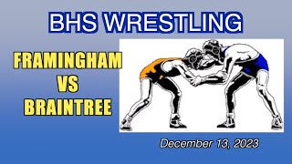 Braintree High School Wresting vs Framingham 121323 [upl. by Nicram938]