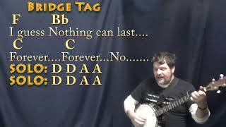 Summer of 69 Bryan Adams Banjo Cover Lesson with ChordsLyrics [upl. by Dempstor]