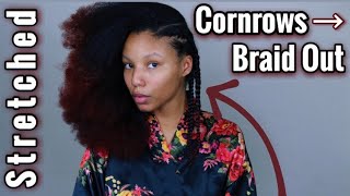 I Tried Cornrows For A Braid Out But Did It Work Though [upl. by Saihttam]