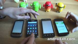 Videocomparativa Optimus 2X Nexus S Galaxy S Nexus One [upl. by Filahk]