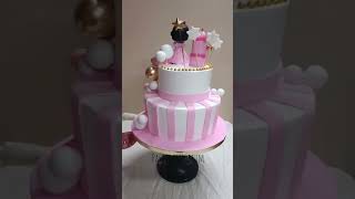 Homemade customized eggless cake done for 1st Birthday [upl. by Nodnorb]