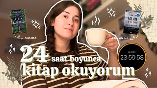 24 saat boyunca kitap okudum 📖✨ kaç kitap okuyabildim 🍄 [upl. by Zap]