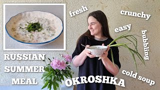 Cooking Russian Traditional Summer Meal — Okroshka  Cuisine in Russia [upl. by Einohpets]