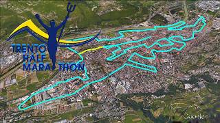 Percorso Trento half Marathon  3D Virtual Tour [upl. by Gabi]