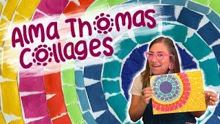 Alma Thomas Collage for Kids  Step by Step Lesson [upl. by Aiuqes420]