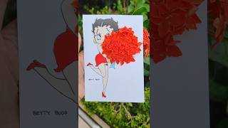 BETTY BOOP ♥️ 181 bettyboop art artwork shorts ytshorts zhenhina jhaninacreation short yt [upl. by Ateekan]