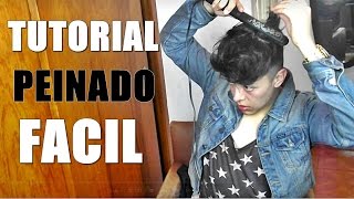 PEINADO CABELLO ONDULADO PARA HOMBRE FACIL [upl. by Haidabej]