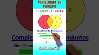 OPERACIONES CON CONJUNTOS EN EL DIAGRAMA DE VENN – COMPLEMENTO DE CONJUNTOS shortsfeed quidimat [upl. by Bellamy]