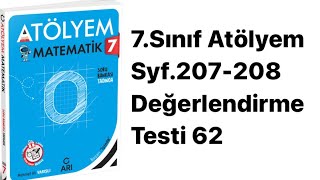 7SINIF ATÖLYEM S207208 DEĞERLENDİRME TESTİ 62 [upl. by Hilaria]