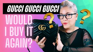 👜 GUCCI MARMONT MATELASSE SHOULDER BAG 👜  WOULD I BUY IT TODAY 🤔 [upl. by Tisha]