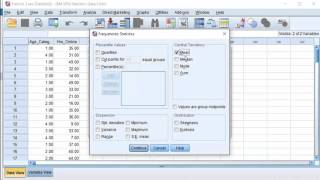 SPSS  Mean Median Mode Standard Deviation amp Range [upl. by Nimsay335]