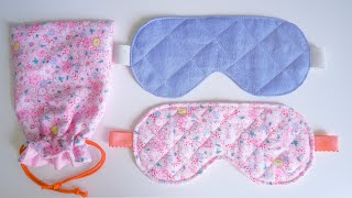 DIY Sleeping Mask And Drawstring Bag  How To Make Sleeping Mask [upl. by Xuerd]